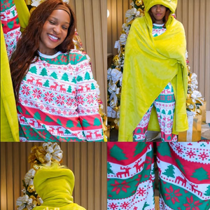 Rebeca Andrade e seu pijama natalino