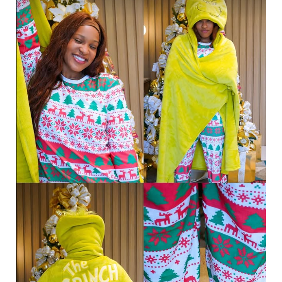 Rebeca Andrade e seu pijama natalino