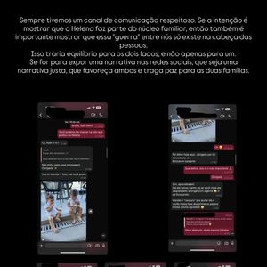 Amanda Kimberlly ainda exibiu prints que mostram uma comunicação harmoniosa com Bruna Biancardi