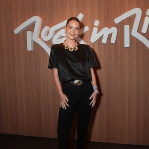 Nathália Dill foi de all black ao Rock in Rio