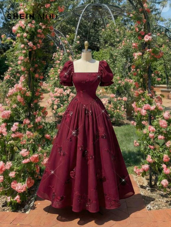 Vestido chique e brilhoso