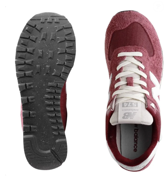 Tênis  574 V2 da New Balance foi confeccionado com materiais de alta tecnologia.