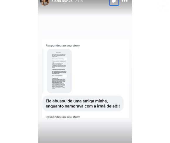 Alana Ayoka relata abuso de ex-namorado nas redes sociais