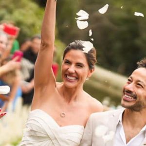 Casamento de Rafaela Mandelli com Rodrigo Leonardo foi feito ao ar livre em um dia de inverno atípico.