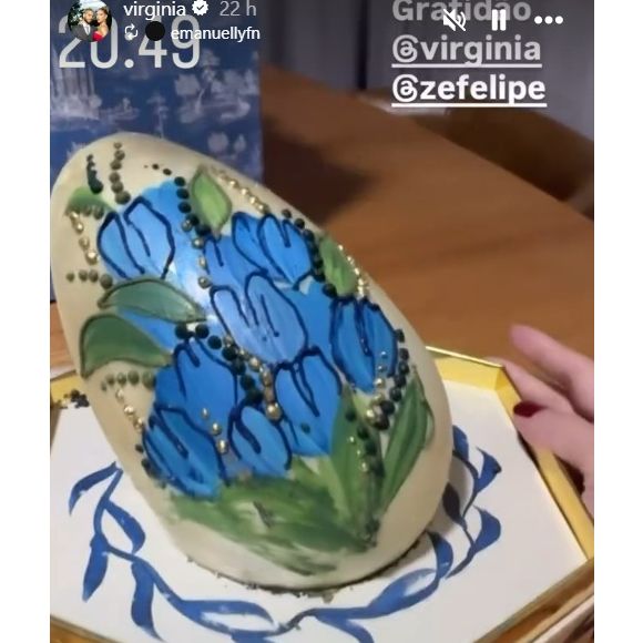 Ovo de Páscoa luxuoso assinado por Denilson Lima, presente dado por Virginia à prima Mau Fonseca.
