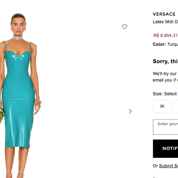 Vestido de Bruna Biancardi é vendido por R$ 16.423,84, mas está em promoção e pode ser encontrado por R$ 9.854,31
