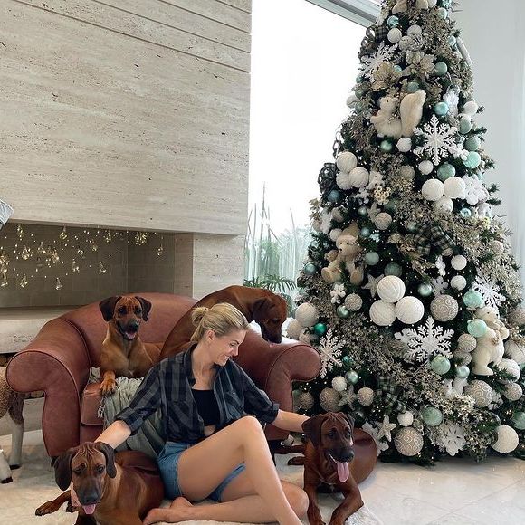 Ana Hickmann já optou pelo clássico branco para decorar a sua árvore! Os flocos de neve são excelentes 'pedidas' para quem tem crianças em casa! E vamos de 'Let It Go'...
