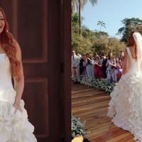 6 meses para ficar pronto e sem última prova: feito à mão, vestido de noiva de Viih Tube que emocionou Eliezer em casamento tem saia 'de cair o queixo', segundo estilista