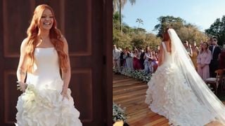 6 meses para ficar pronto e sem última prova: feito à mão, vestido de noiva de Viih Tube que emocionou Eliezer em casamento tem saia 'de cair o queixo', segundo estilista
