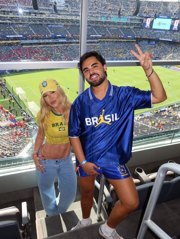 Virginia e Lucas Guedez são melhores amigos e trabalharam juntos em quadro da Copa 2026 no 'Domingão do Huck', da Globo, e no SBT