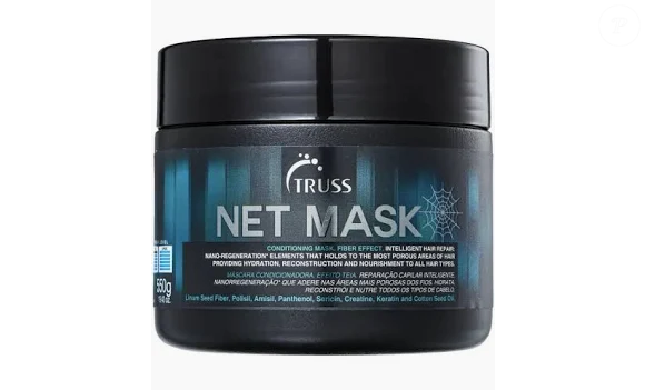 TRUSS Net Mask Máscara Capilar 550g | R$ 256,49 - indicada para fios danificados e quebradiços, promove reconstrução profunda e nano reparação da fibra capilar