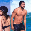 Quem ama cuida... e beija muito! De biquíni fio-dental, Agatha Moreira exibe abdômen trincado e troca beijos com Rodrigo Simas na praia; veja fotos