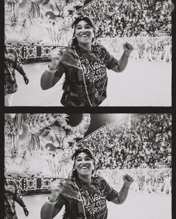 Apaixonada pelo Carnaval, Giulia Costa se divertiu muito na avenida e acompanhou a mãe em todos os momentos