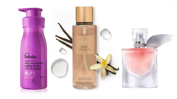 O combo doce e elegante inspirado em La Vie Est Belle: Hidratante: Ameixa e Flor de Baunilha (Natura) 400ml | R$43,90 + Body splash: Bare Vanilla 250ml (Victoria's Secret) 250ml | R$179,90