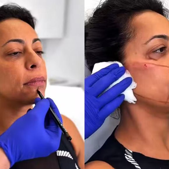 Aparência diferente de Samantha Schmütz gerou dúvidas se seria ou não a atriz, mas a identidade foi confirmada por fãs