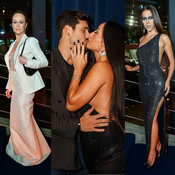 Beijão, brilho, alfaitaria e fenda! Sabrina Sato e Nicolas Prattes roubam a cena em evento em SP ao lado de Mariana Ximenes, de 'Quem Ama Cuida', Isis Valverde e Marina Sena; veja 31 fotos
