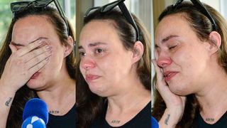 Grávida, filha de Gerson Brenner chora no velório do pai famoso após 21h de viagem de ônibus: 'Dizem que é só um corpo...'. Fotos