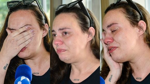 Grávida, filha de Gerson Brenner chora no velório do pai famoso após 21h de viagem de ônibus: 'Dizem que é só um corpo...'. Fotos