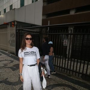 Sophie Charlotte no Ato Musical pela Democracia, em Copacabana
