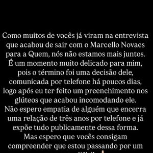 Separação Saory Cardoso e Marcello Novaes: cirurgiã mostrou sua revolta após ator expor fim da relação em lançamento de novela