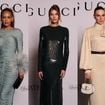 Plumas, brilhos e silhuetas poderosas: 30 fotos de look elegantes das famosas com tendências de moda festa para evento Gucci
