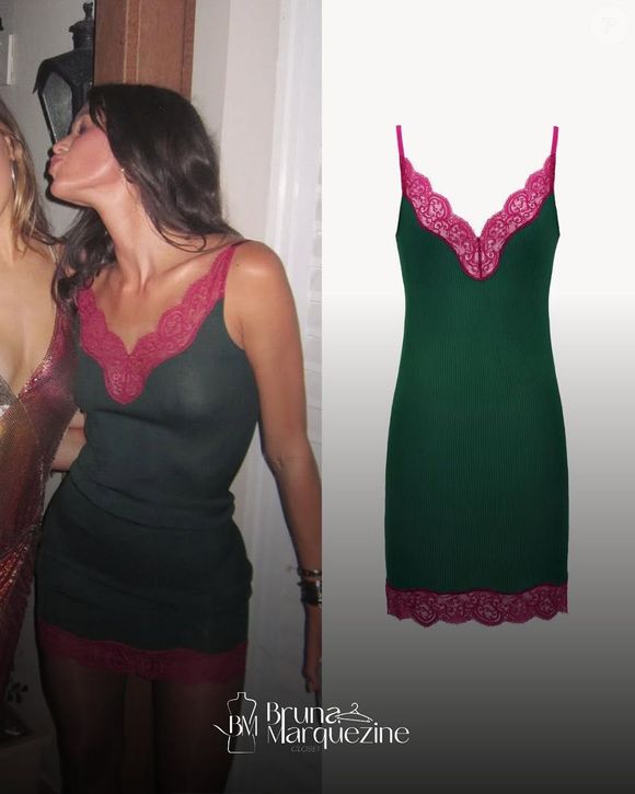 Bruna Marquezine usou vestido de renda da YSL avaliado em R$ 12.540, segundo o perfil Bruna Marquezine Closet