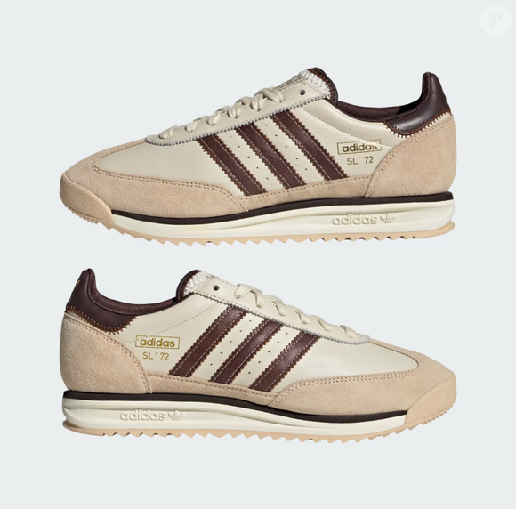 Tênis Adidas SL 72 RS traz uma base em couro e sobreposições ao redor do calçado num material em camurça.