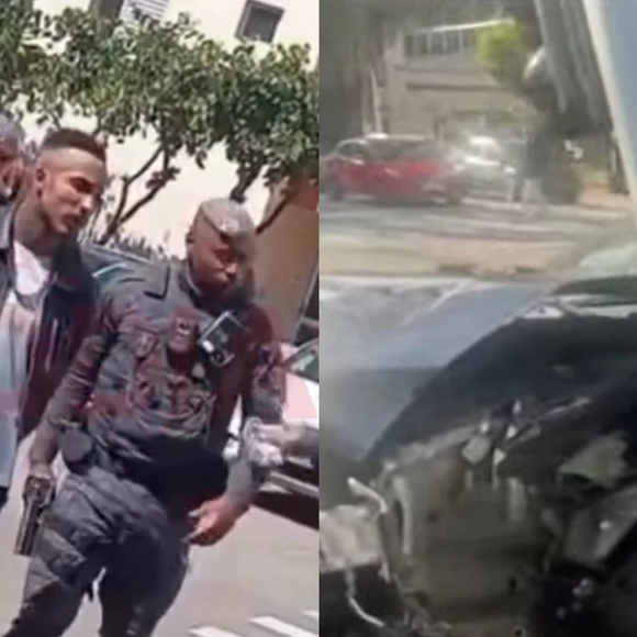 Vídeo: Gato Preto é preso horas após grave acidente de carro em SP; namorado de Bia foi levado algemado por policiais