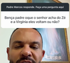 Depois da festa, o padre Marcos Rogerio, que batizou José Leonardo, filho caçula do ex-casal, deu sua opinião sobre o que aconteceu por lá