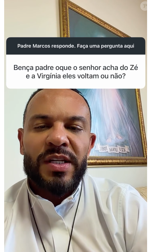 Depois da festa, o padre Marcos Rogerio, que batizou José Leonardo, filho caçula do ex-casal, deu sua opinião sobre o que aconteceu por lá