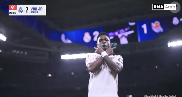 Depois de marcar um gol de pênalti em um jogo pelo Real Madrid, Vini Jr. deu uma 'prova de amor' para o mundo todo
