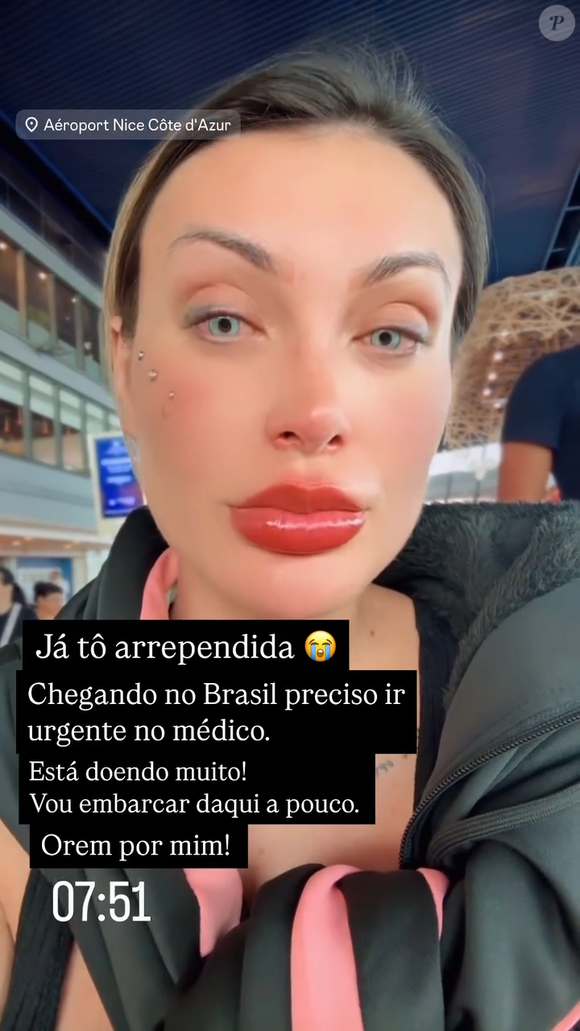 Andressa Urach destacou que tem sentido dores