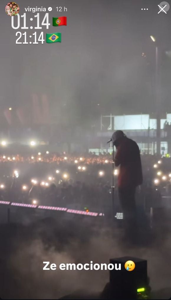 Em um dos registros, Virginia Fonseca publicou que Zé Felipe estava visivelmente emocionado.