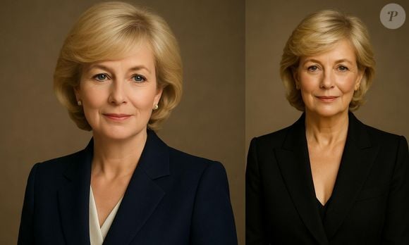 Princesa Diana — projeção aos 80 anos (à esquerda) e versão rejuvenescida com tratamentos atuais (à direita).