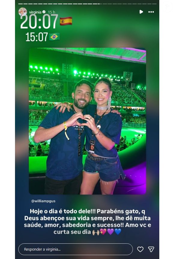 Virginia fez declaração ao irmão em meio a rumor de afastamento; influencer está na Espanha