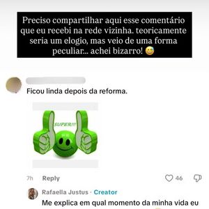 Internauta diz que Rafa Justus fez 'reforma' no rosto e adolescente rebate