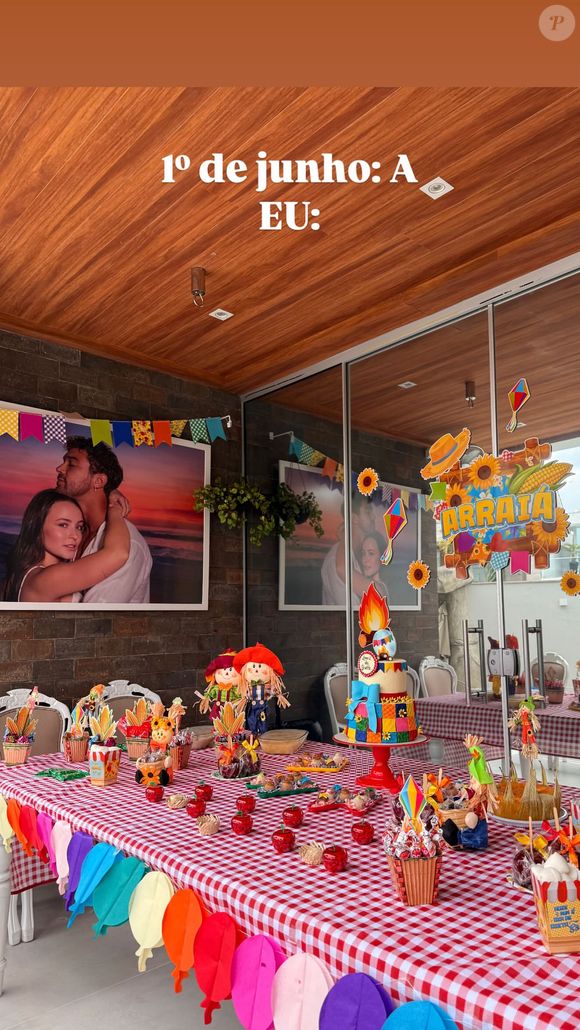 A decoração da festa junina na casa de Larissa Manoela e André Luiz Frambach