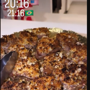 Virgínia chegou a elogiar a comida de Camila Cavazana em seus stories durante a Copa, em especial um risoto de alho poró com um filé com crosta de ervas