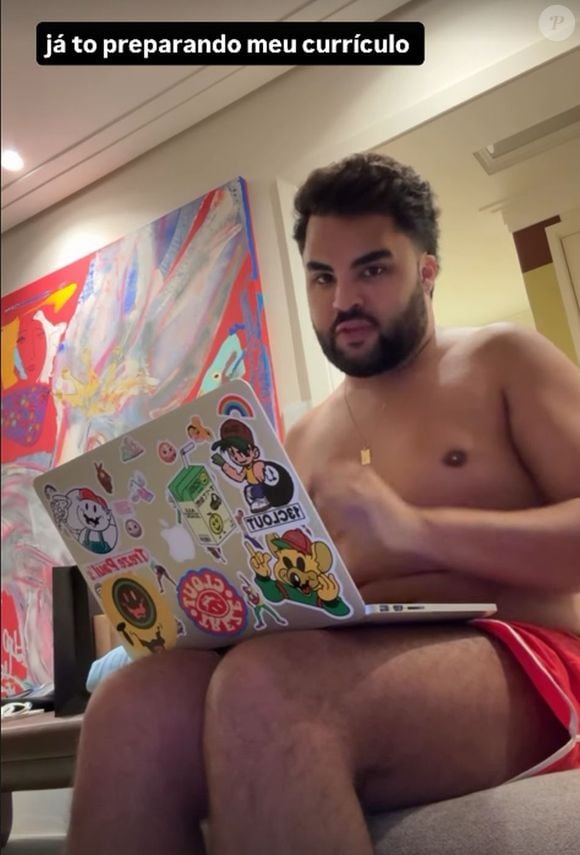 Lucas Guedez divertiu os seguidores ao citar a possibilidade de ficar desempregado após o vídeo