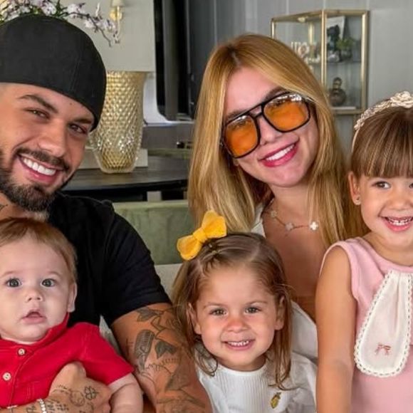 Virginia e Zé Felipe são pais de Maria Alice, Maria Flor e José Leonardo
