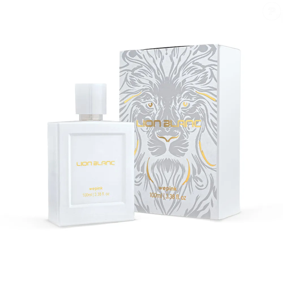 Apontado como inspirado no Invictus Victory Intense, o Lion Blanc combina cardamomo, lavanda, baunilha e fava tonka em uma fragrância marcante