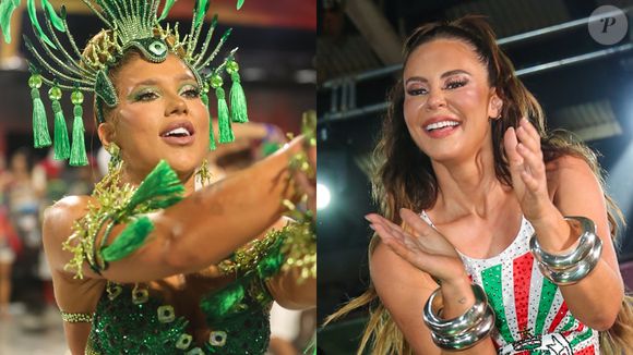 Virgínia Fonseca ensaiou ao lado de Paolla Oliveira, ex-rainha de bateria da Grande Rio