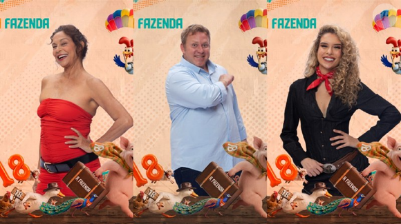 Giovanna Gold, Serginho Hondjakoff e Stephanie Gomes formam a primeira Roça de 'A Fazenda 18'