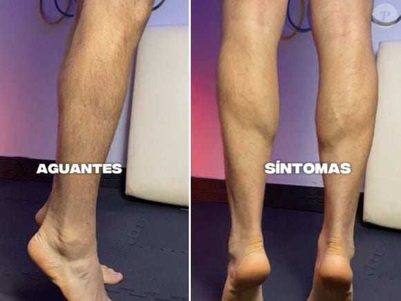 Pedro mostra como fazer elevações do calcanhar em pé