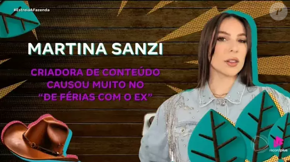Martina Sanzi, 32 anos - Influenciadora que ganhou notoriedade após participação polêmica em De Férias com o Ex; tem público relevante nas redes e imagem de não brinca em serviço quando o assunto é polêmica