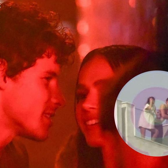 Shawn Mendes e Bruna Marquezine foram flagrados em clima íntimo na cobertura da atriz, no Rio de Janeiro