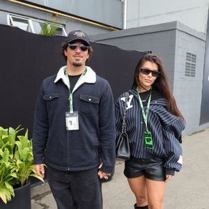 Gabriel Medina e sua namorada, Isabella Arantes,  no Grande Prêmio de Fórmula 1 em São Paulo, neste domingo, 9 de novembro de 2025