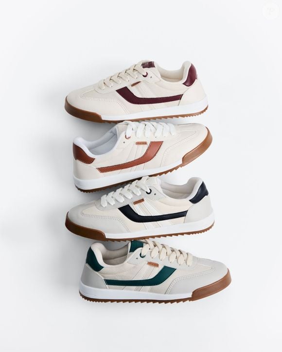 Entre recortes, listras contrastantes e solado flatform, o tênis da Anacapri mistura informação de moda e praticidade em um visual que conversa com diferentes gerações