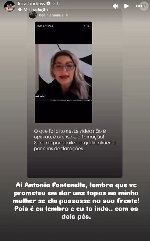 O marido de Isabel Veloso lembrou que Antonia Fontenelle disse que bateria na influencer