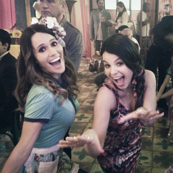 Fernanda Pontes nos bastidores da novela 'Flor do Caribe'